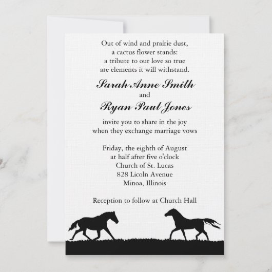 Westerne bruiloft kaart (Voorkant)