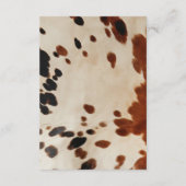 Westerne bruiloft Koeienhuid Details Informatiekaartje (Achterkant)