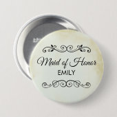 Westerne bruiloft met ouderdomsverlof Ronde Button 7,6 Cm (Voorkant /achterkant)