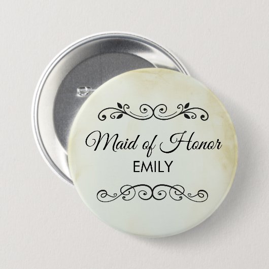 Westerne bruiloft met ouderdomsverlof Ronde Button 7,6 Cm (Voorkant /achterkant)