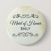 Westerne bruiloft met ouderdomsverlof Ronde Button 7,6 Cm (Voorkant)