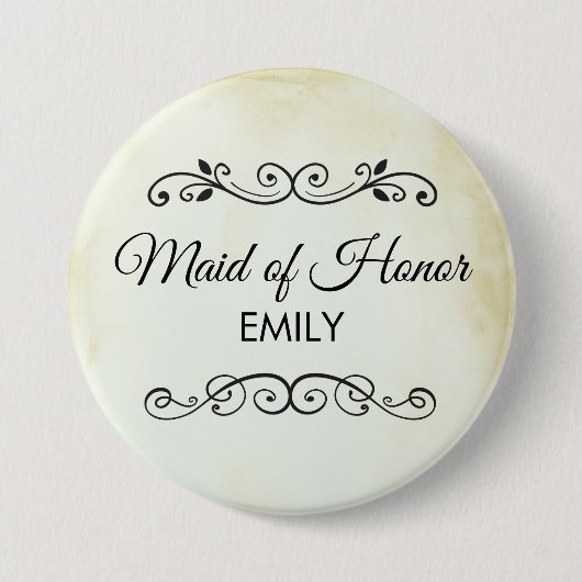 Westerne bruiloft met ouderdomsverlof Ronde Button 7,6 Cm (Voorkant)