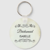 Westerne bruiloft met ouderdomsverlof Sleutelhanger (Voorkant)