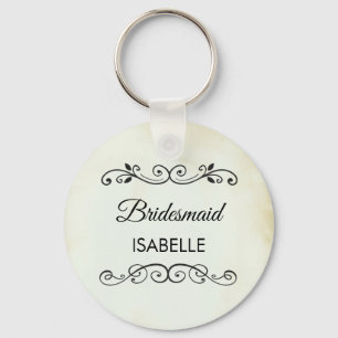 Westerne bruiloft met ouderdomsverlof Sleutelhanger