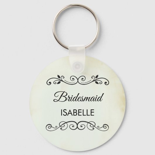 Westerne bruiloft met ouderdomsverlof Sleutelhanger (Voorkant)