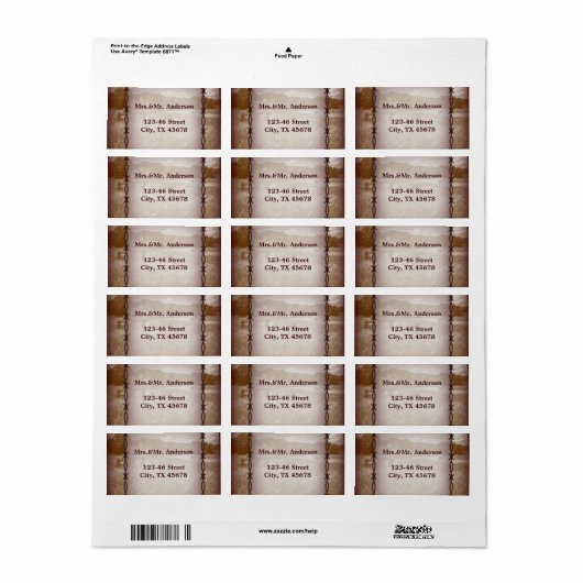 westerne bruiloft met prikkeldraad etiket (Full Sheet)