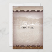 westerne bruiloft met prikkeldraad kaart (Voorkant)