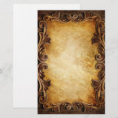 westerne bruiloft met rustige typografie briefpapier (Voorkant / Achterkant)