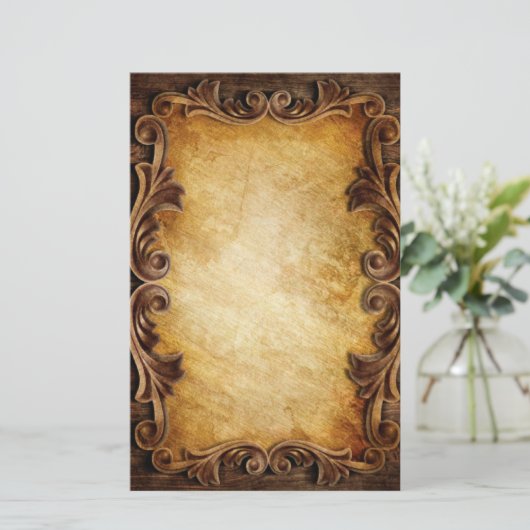 westerne bruiloft met rustige typografie briefpapier (Staand voorkant)