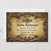 westerne bruiloft met rustige typografie kaart (Achterkant)