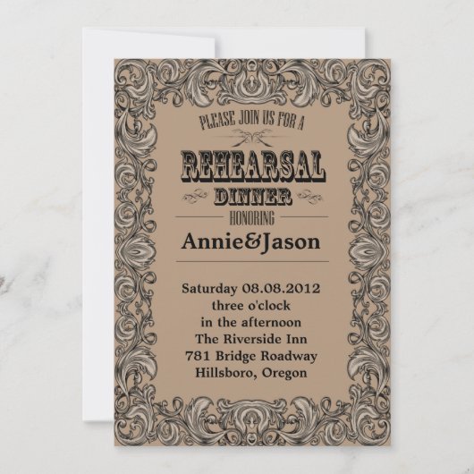 westerne bruiloft met rustige typografie kaart (Voorkant)