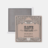 westerne bruiloft met rustige typografie magneet (Voorkant / Achterkant)