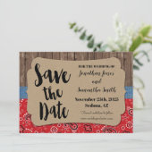 Westerne bruiloft met uitzondering van de datum va kaart (Staand voorkant)