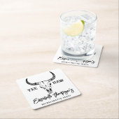 Westerne bruiloft Persoonlijke Bachelorette Partij Kartonnen Onderzetters (Insitu)