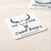 Westerne bruiloft Persoonlijke Bachelorette Partij Kartonnen Onderzetters (Schuin)