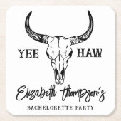 Westerne bruiloft Persoonlijke Bachelorette Partij Kartonnen Onderzetters (Voorkant)
