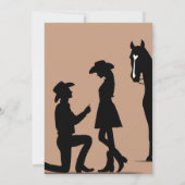 Westerne bruiloft repetitie dineruitnodiging kaart (Achterkant)