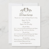 Westerne bruiloft routebeschrijving Horse Country  Kaart (Voorkant)