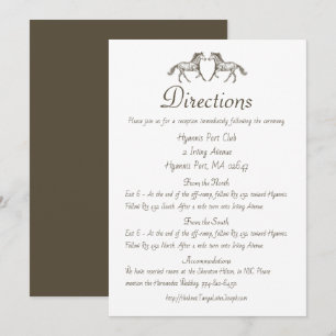 Westerne bruiloft routebeschrijving Horse Country  Kaart