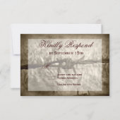 Westerne bruiloft RSVP-kaarten voor Barbed Wire Co RSVP Kaartje (Voorkant)