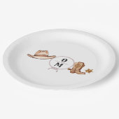 Westerne bruiloft rustieke cowboy bruiloft papieren bordje (Gekanteld)