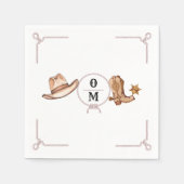 Westerne bruiloft rustieke cowboy bruiloft servet (Voorkant)