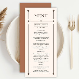 Westerne bruiloft rustieke land bruiloft menu