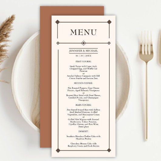 Westerne bruiloft rustieke land bruiloft menu