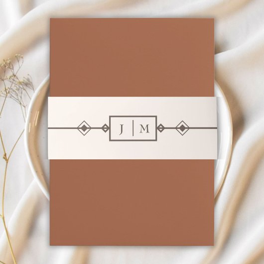 Westerne bruiloft rustieke land  buik band uitnodigingen wikkel