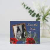 Westerne bruiloft Save the Date Aankondigingskaart (Staand voorkant)