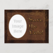 Westerne bruiloft Save the Date Briefkaart sjabloo (Voorkant)