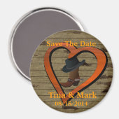 Westerne bruiloft Save The DATE Magnet (Voorkant / Achterkant)