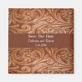 Westerne bruiloft slaat de datum op magneet