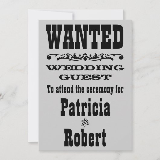 Westerne bruiloft | Uitnodiging (Voorkant)