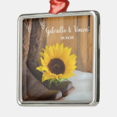 Westerne bruiloft voor landzonnebloemen metalen ornament (Links)