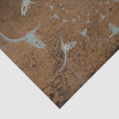 Westerne bruine bijtende grunge Abstracte schedel Tissuepapier (Detail)