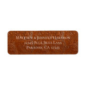 Westerne bruine Boheemse kunst Etiket (Voorkant)