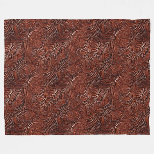 Westerne bruine Boheemse kunst Fleece Deken (Voorkant (Horizontaal))