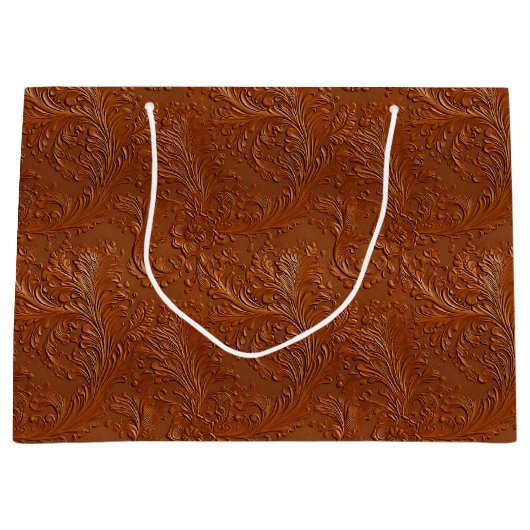 Westerne bruine Boheemse kunst Groot Cadeauzakje (Voorkant)