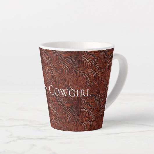 Westerne bruine Boheemse kunst Latte Mok (Rechterhoek)