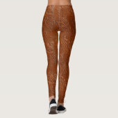 Westerne bruine Boheemse kunst Leggings (Achterkant)