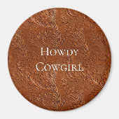 Westerne bruine Boheemse kunst Magneet (Voorkant)