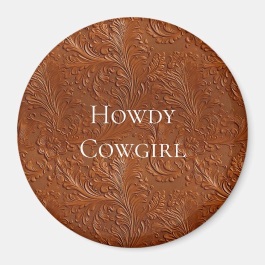 Westerne bruine Boheemse kunst Magneet (Voorkant)