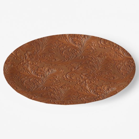 Westerne bruine Boheemse kunst Papieren Bordje (Gekanteld)