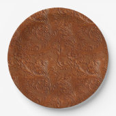 Westerne bruine Boheemse kunst Papieren Bordje (Voorkant)