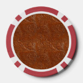Westerne bruine Boheemse kunst Poker Chips (Achterkant)