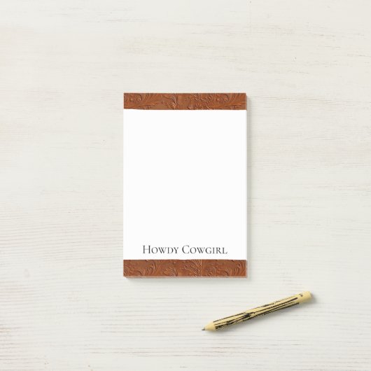 Westerne bruine Boheemse kunst Post-it® Notes (Op bureau)