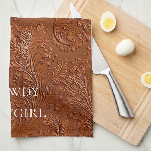 Westerne bruine Boheemse kunst Theedoek (Quarter Fold)