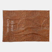 Westerne bruine Boheemse kunst Theedoek (Horizontaal)