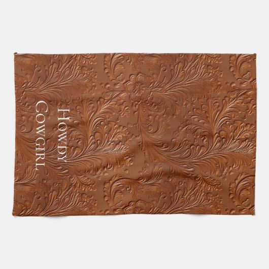 Westerne bruine Boheemse kunst Theedoek (Horizontaal)